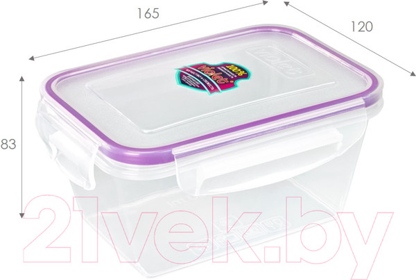 Изображение товара Контейнер Violet Герметичный 92080 (800мл, прозрачный)