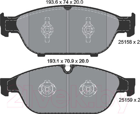 Изображение товара Тормозные колодки Textar 2515802