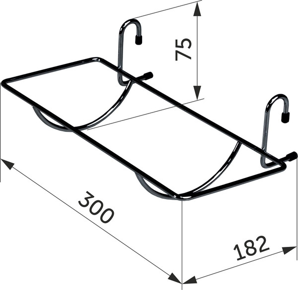 Изображение товара Держатель полотенец на рейлинг AKS CWJ115B