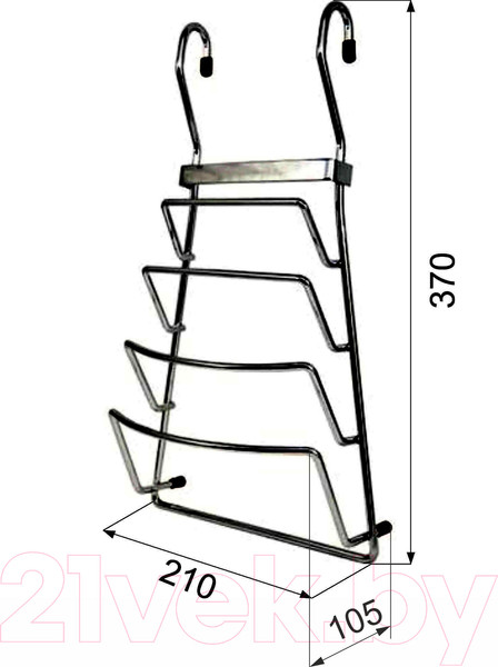 Изображение товара Держатель для крышек на рейлинг AKS CWJ204A