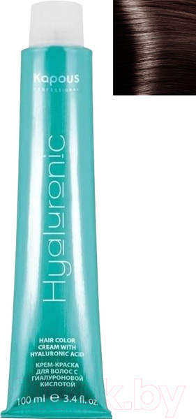 Изображение товара Крем-краска для волос Kapous Hyaluronic Acid с гиалуроновой кислотой 6.8 (темный блондин капучино)