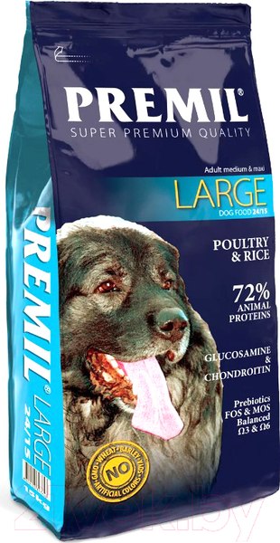 Изображение товара Сухой корм для собак Premil Large (15кг)