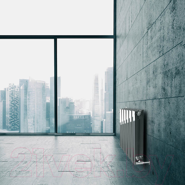 Изображение товара Радиатор биметаллический Royal Thermo PianoForte 500 Silver Satin (6 секций)