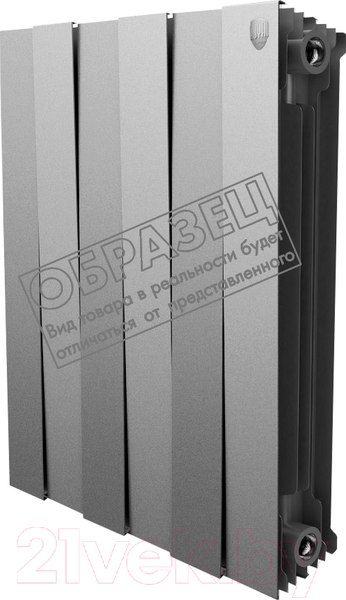 Изображение товара Радиатор биметаллический Royal Thermo PianoForte 500 Silver Satin (4 секции)
