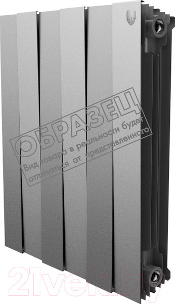 Изображение товара Радиатор биметаллический Royal Thermo PianoForte 500 Silver Satin (3 секции)