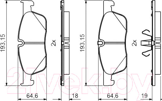 Изображение товара Тормозные колодки Bosch 0986494818
