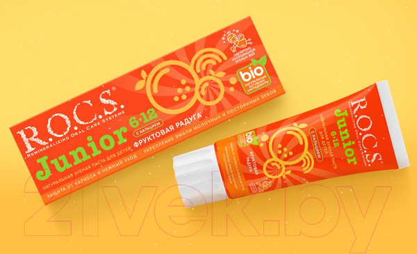Изображение товара Зубная паста R.O.C.S. Junior фруктовая радуга (74г)