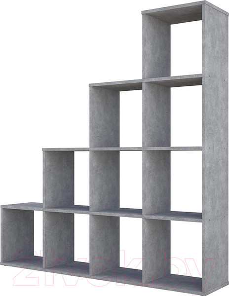 Изображение товара Стеллаж Polini Kids Home Smart Каскадный 10 секций (бетон)
