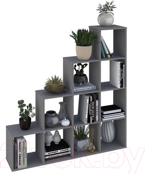 Изображение товара Стеллаж Polini Kids Home Smart Каскадный 10 секций (бетон)