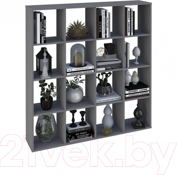 Изображение товара Стеллаж Polini Kids Home Smart Кубический 16 секций (бетон)