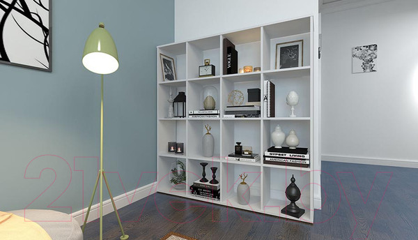 Изображение товара Стеллаж Polini Kids Home Smart Кубический 16 секций (бетон)