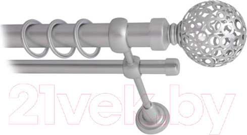 Изображение товара Карниз для штор Lm Decor Ажур 095 2р гладкий 25/16мм (сатин, 2м)