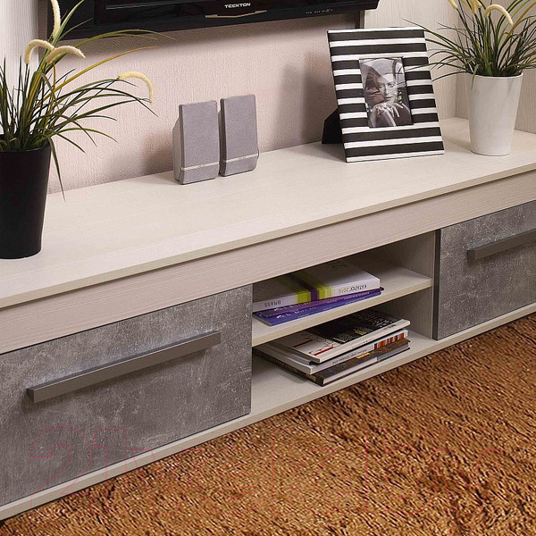 Изображение товара Тумба Глазов Леон 3 (ясень анкор светлый/ателье светлый)