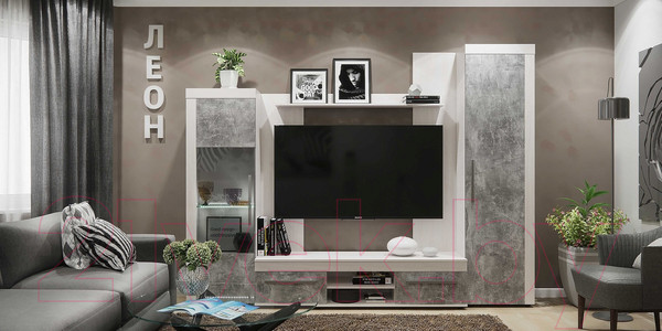 Изображение товара Тумба Глазов Леон 3 (ясень анкор светлый/ателье светлый)