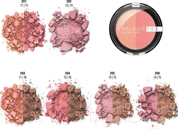 Изображение товара Румяна Relouis Pro Blush Duo тон 201