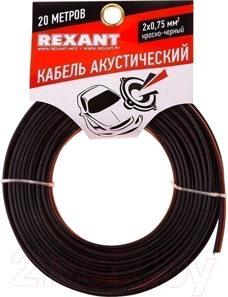 Изображение товара Кабель Rexant 2x0.75 / 01-6104-3-20 (20м, красный/черный)