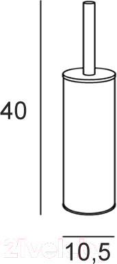 Изображение товара Ершик для унитаза Merida Econom GIM301 (металл матовый)