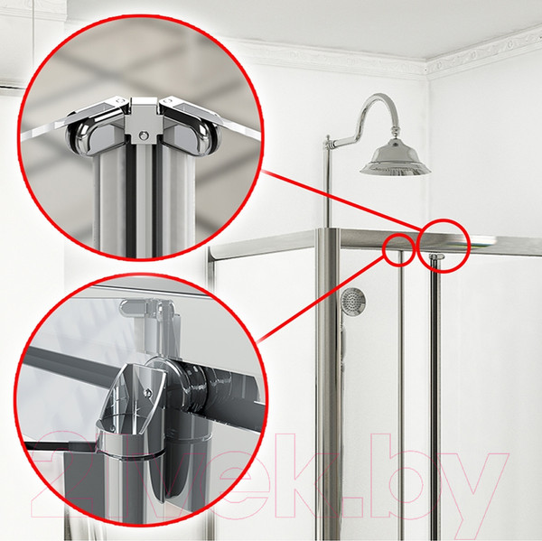 Изображение товара Душевой уголок Radomir Люкс 80 / 1-03-2-0-0-0991 (матовое стекло)