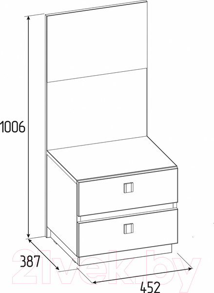 Изображение товара Прикроватная тумба Глазов Neo 41 (дуб табачный Craft/черный)