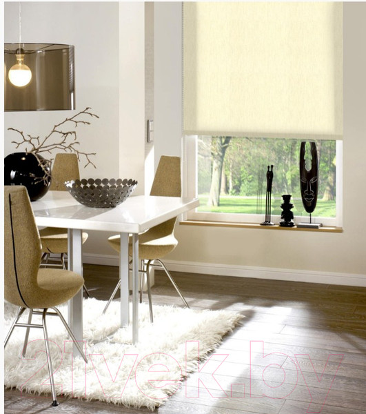 Изображение товара Рулонная штора Delfa Сантайм Натур СРШ-01М 2288 (52x170, светло-бежевый)