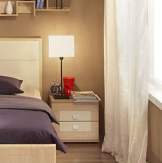 Изображение товара Прикроватная тумба Глазов Амели 4 (дуб отбеленный)