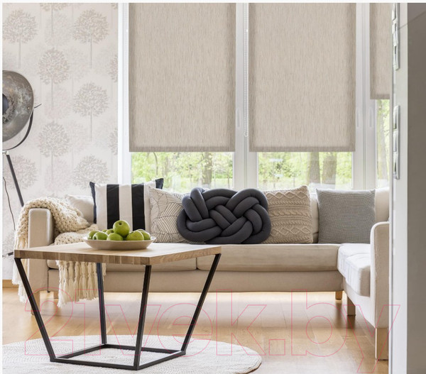 Изображение товара Рулонная штора Delfa Сантайм Натур СРШ-01М 2281 (81x170, коричневый)