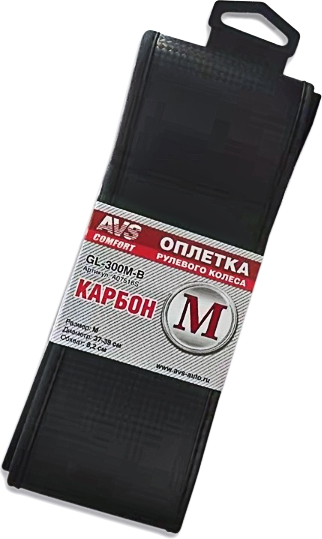 Изображение товара Оплетка на руль AVS GL-300M-B / A07516S (M, черный)