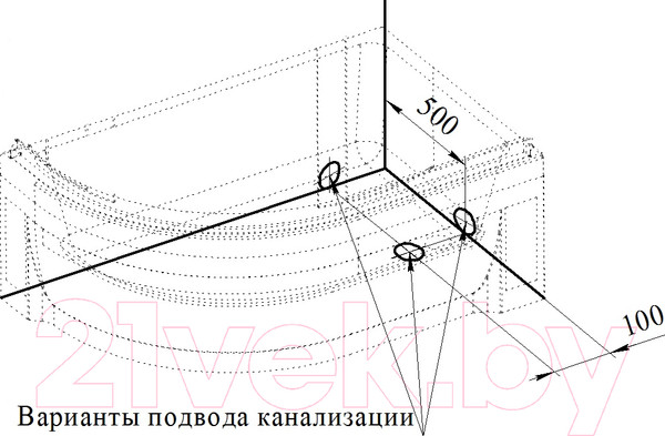 Изображение товара Душевой поддон Radomir 120x80 / 1-11-0-2-0-009
