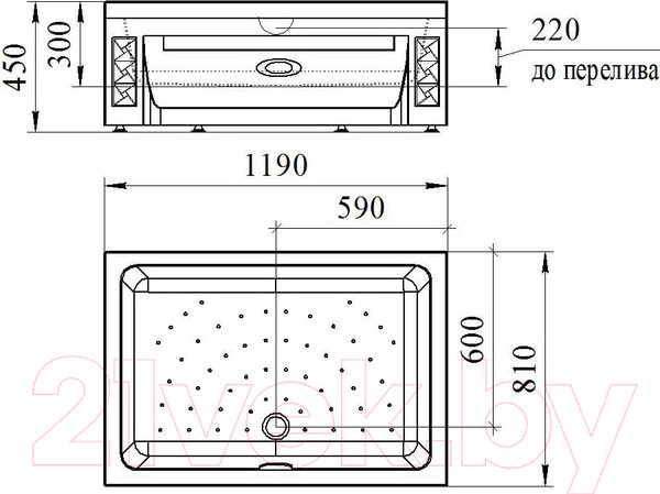 Изображение товара Душевой поддон Radomir Верчелли L / 1-11-0-1-0-013