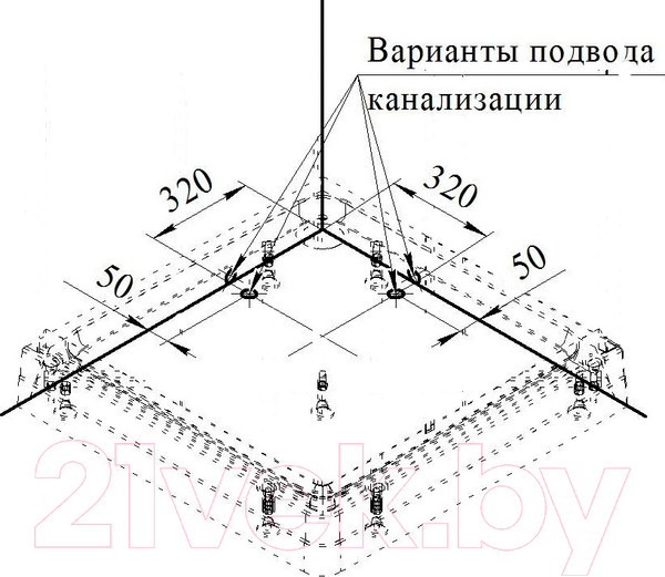 Изображение товара Душевой поддон Radomir 100 / 1-11-0-0-0-119