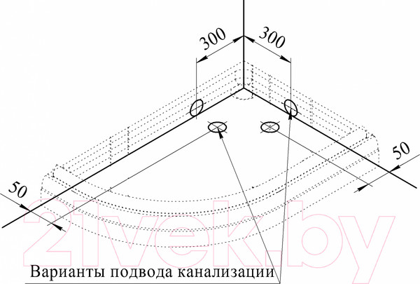 Изображение товара Душевой поддон Radomir 120x80 L / 1-11-0-1-0-008