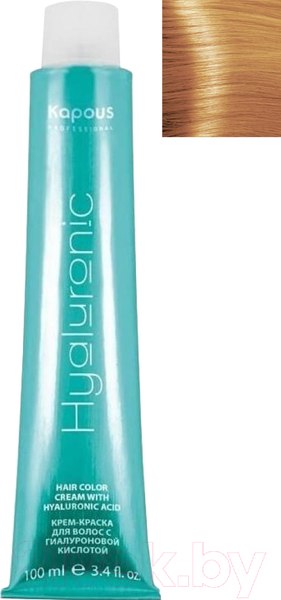 Изображение товара Крем-краска для волос Kapous Hyaluronic Acid с гиалуроновой кислотой 9.34 (очень светлый блондин золотистый медный)