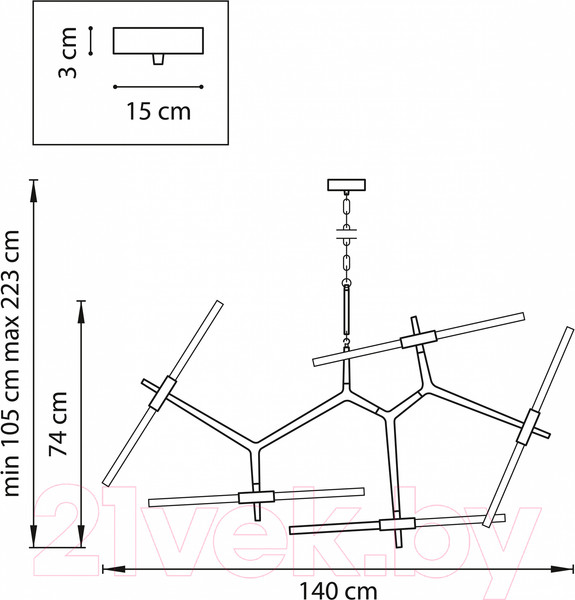 Изображение товара Люстра Lightstar Struttura 742107