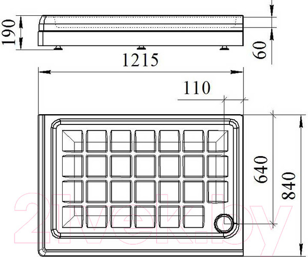 Изображение товара Душевой поддон Radomir Верчелли R / 1-11-0-2-0-012