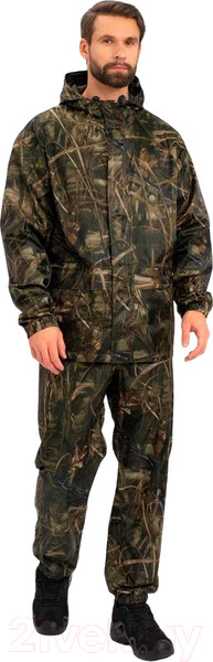 Изображение товара Костюм для охоты и рыбалки Huntsman Шторм Таффета PVC Камыш (48-50/176)
