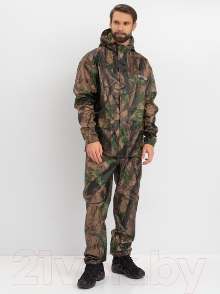 Изображение товара Костюм для охоты и рыбалки Huntsman Шторм Таффета PVC Лес (56-58/182)