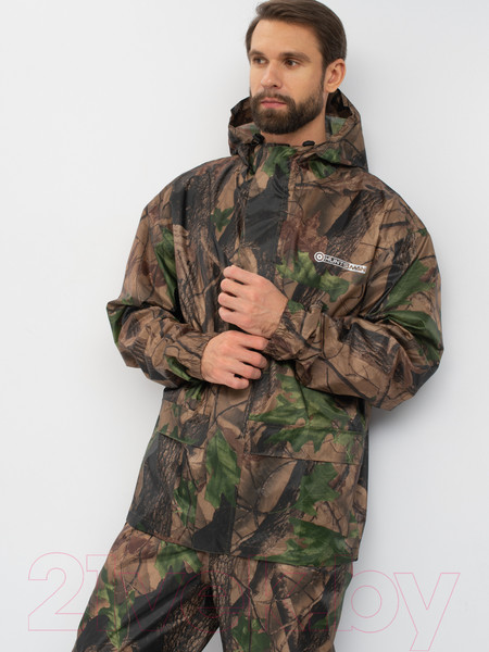 Изображение товара Костюм для охоты и рыбалки Huntsman Шторм Таффета PVC Лес (56-58/182)