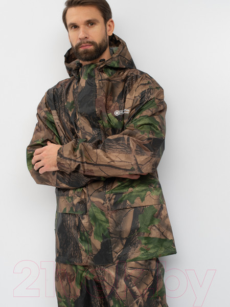 Изображение товара Костюм для охоты и рыбалки Huntsman Шторм Таффета PVC Лес (56-58/182)