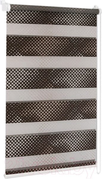 Изображение товара Рулонная штора Delfa Сантайм День Ночь Бола СРШ-01МК 42007 (43x160, шоколад)