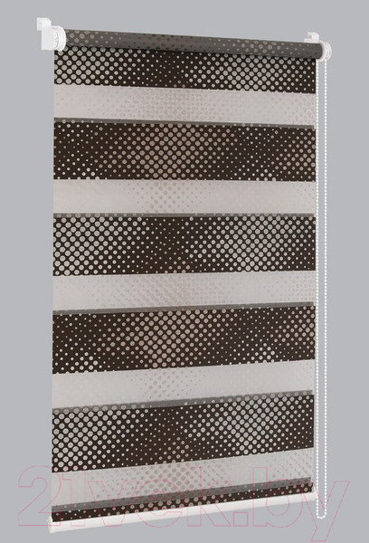 Изображение товара Рулонная штора Delfa Сантайм День Ночь Бола СРШ-01МК 42007 (73x160, шоколад)