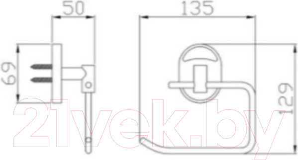 Изображение товара Держатель для туалетной бумаги РМС A1021-1