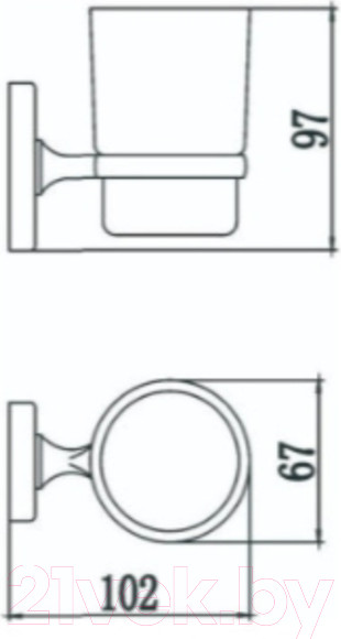 Изображение товара Стакан для зубной щетки и пасты РМС A6020