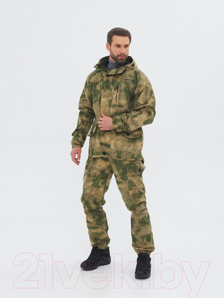 Изображение товара Костюм для охоты и рыбалки Huntsman Горка-V Смесовая Рип-Стоп Малахит (52-54/182)