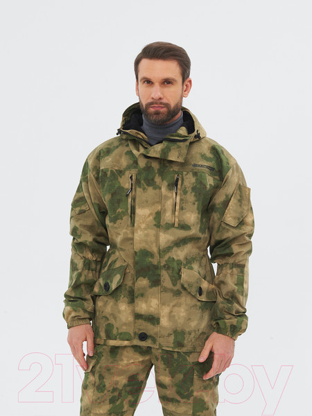 Изображение товара Костюм для охоты и рыбалки Huntsman Горка-V Смесовая Рип-Стоп Малахит (52-54/182)