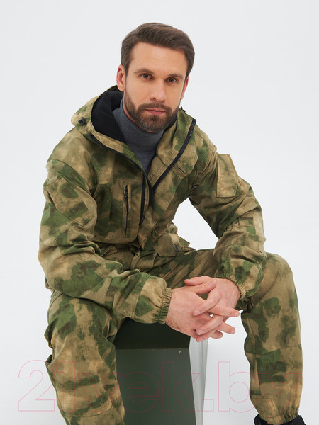 Изображение товара Костюм для охоты и рыбалки Huntsman Горка-V Смесовая Рип-Стоп Малахит (52-54/182)