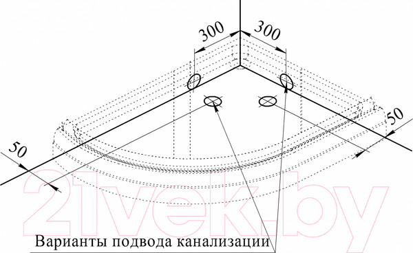 Изображение товара Душевой поддон Radomir 120x90 / 1-11-0-2-0-010