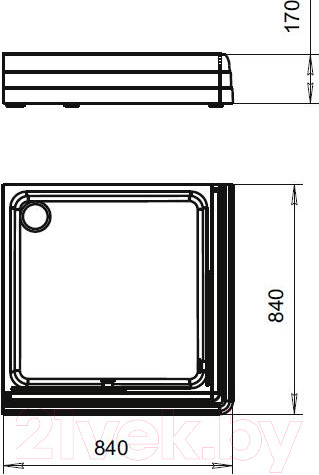 Изображение товара Душевой поддон Radomir 80 / 1-11-0-0-0-007