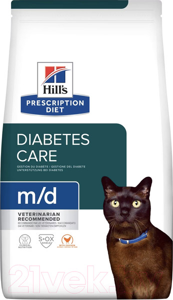 Изображение товара Сухой корм для кошек Hill's Prescription Diet Diabetes/Weight Management m/d (1.5кг)