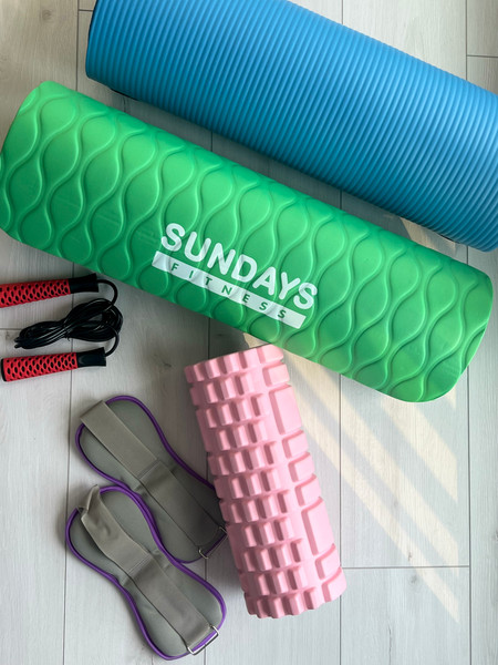 Изображение товара Коврик для йоги и фитнеса Sundays Fitness IR97506 (180x60x1см, голубой)