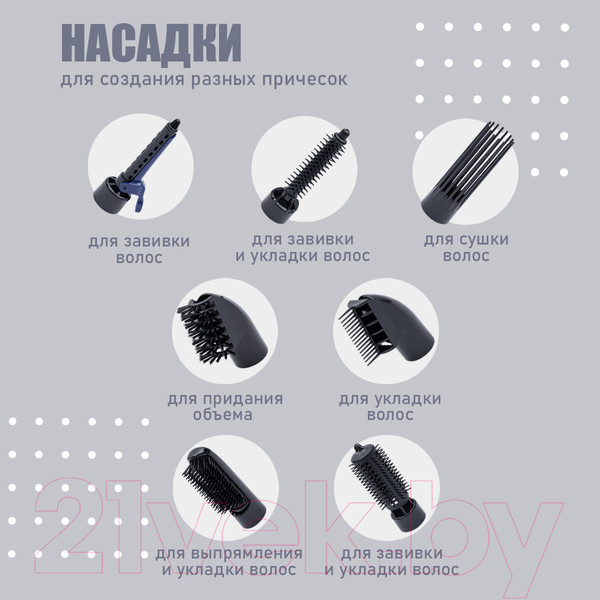 Изображение товара Фен-щетка Atlanta ATH-887 (синий)